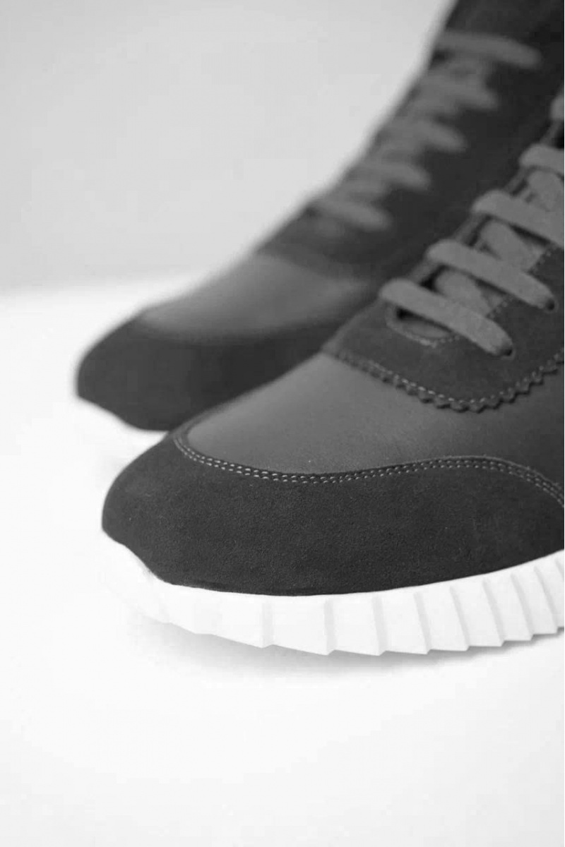 Hermes Кроссовки с мехом Bouncing high-top - Grey