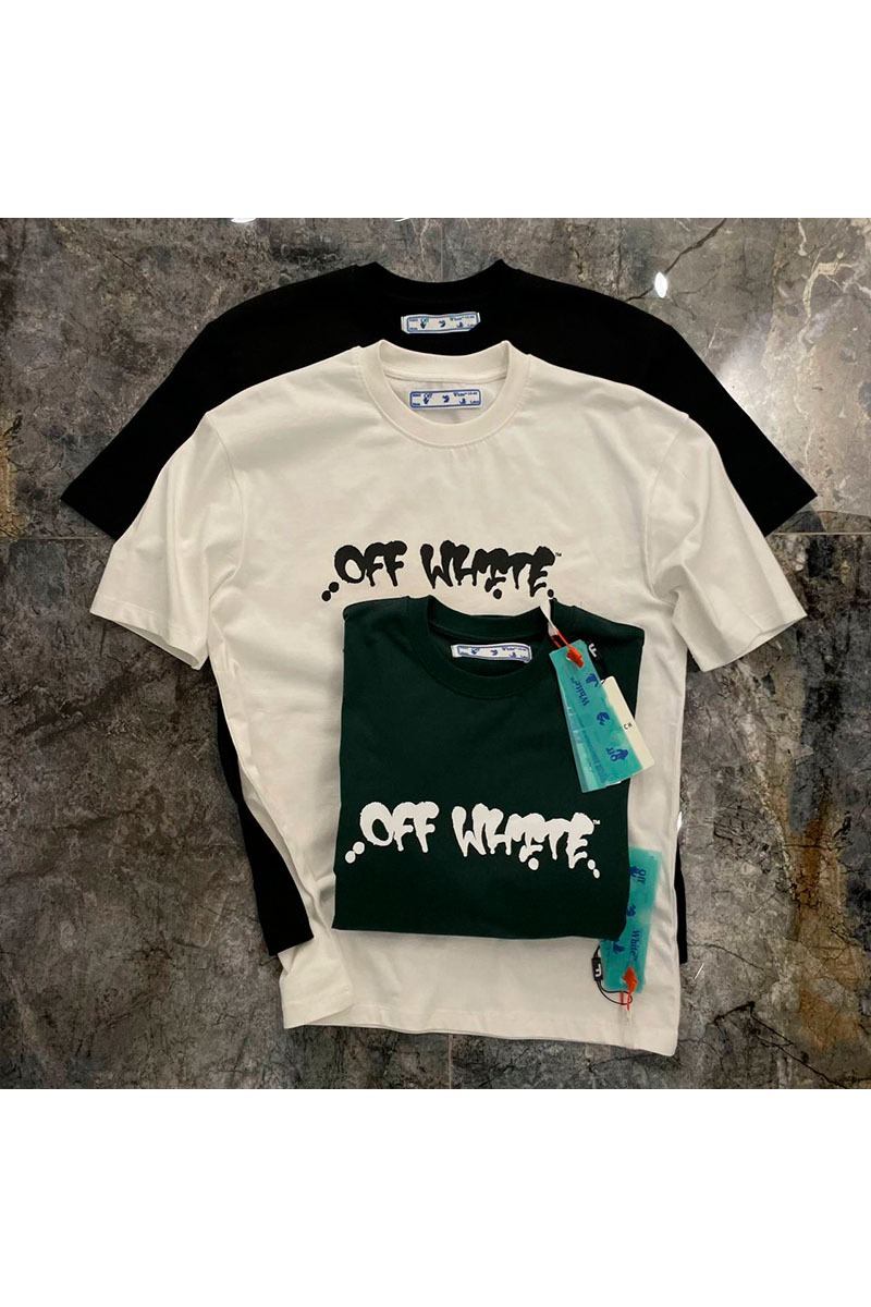 Off-White Бежевая оверсайз футболка logo-print