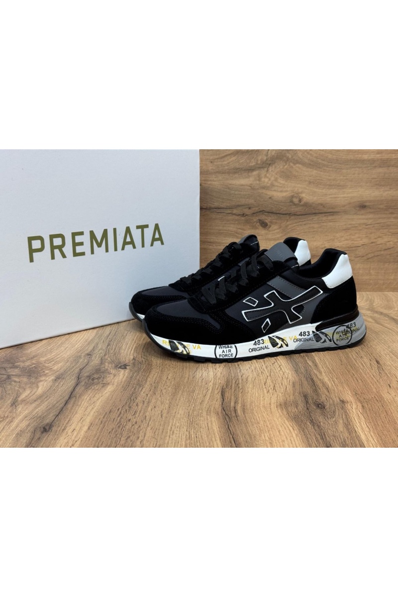 Premiata Мужские чёрные кроссовки Mick 