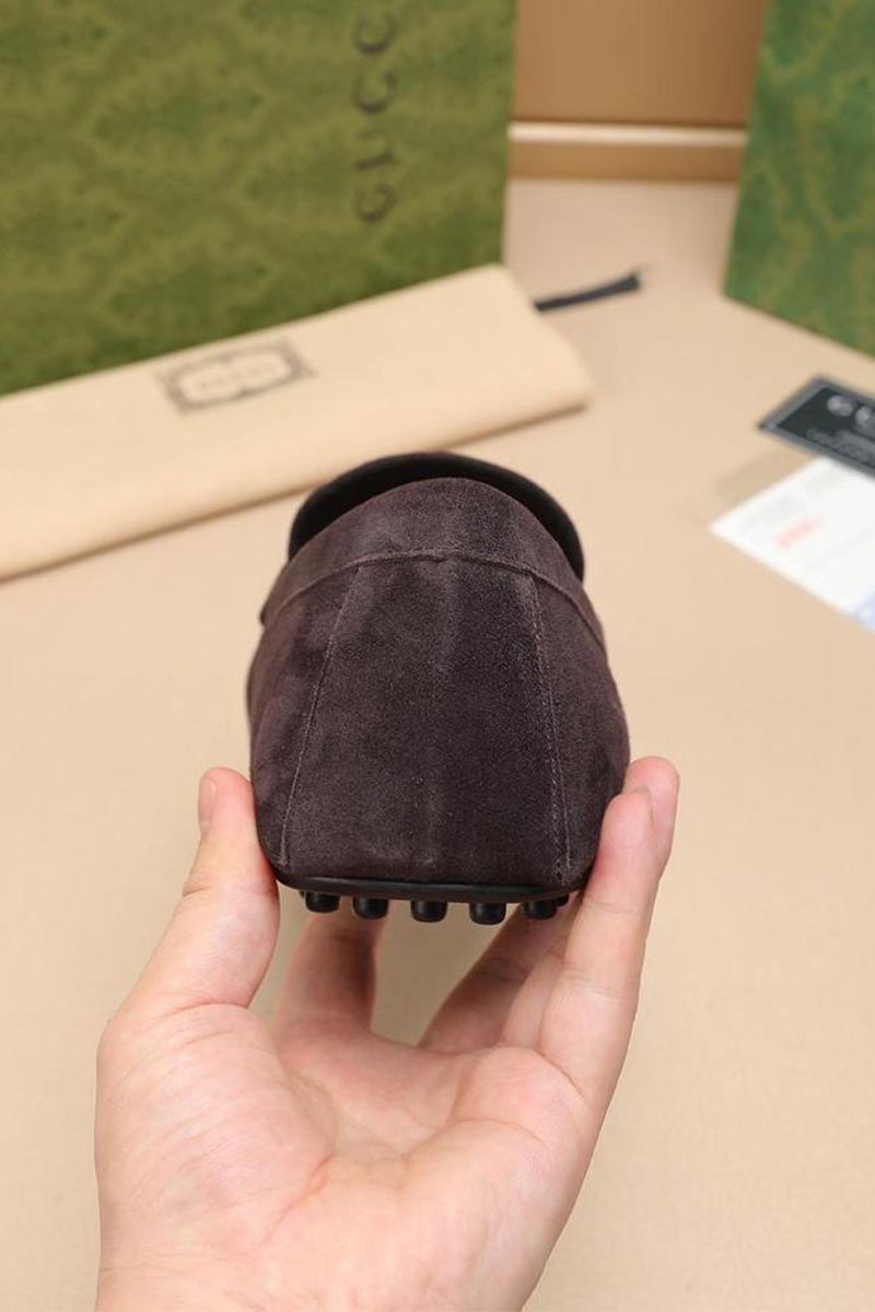 Gucci Мужские замшевые мокасины GG monogram