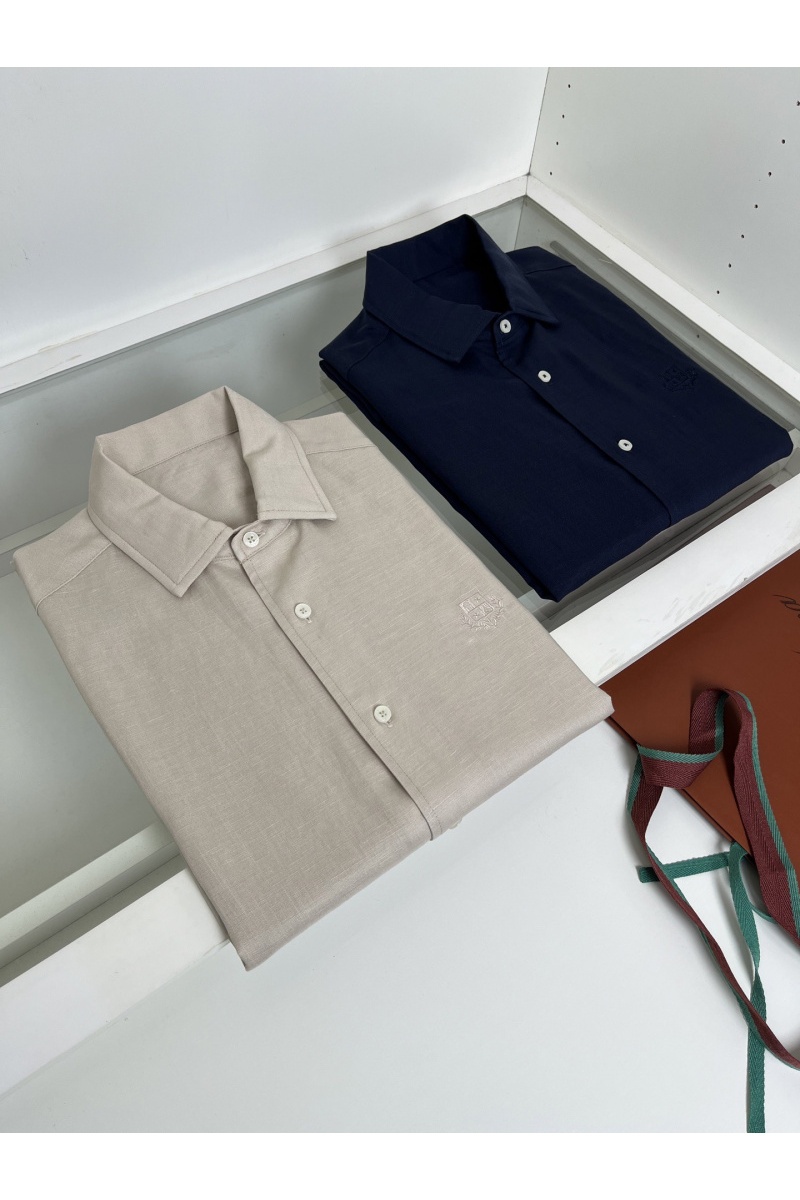 Loro Piana Мужская бежевая рубашка premium
