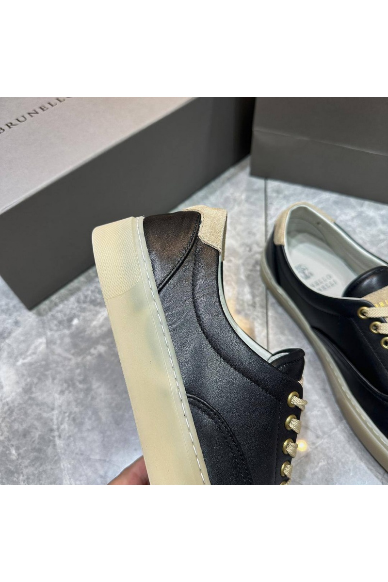 Brunеllо Сuсinеlli Кожаные кеды Sail low-top - Black