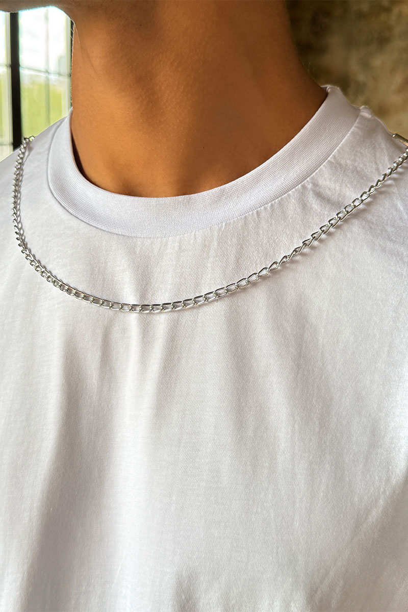 Givenchy Белая оверсайз футболка Chain