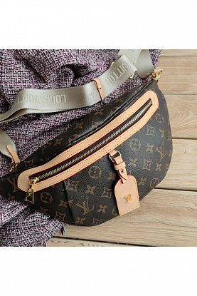 Кожаная сумка на пояс Monogram 39x16.5 см