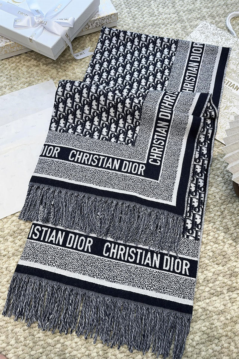 Dior Шарф Oblique Monogram premium 140x140 см