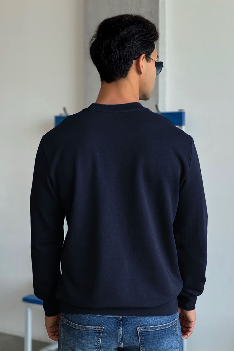 Moncler Свитшот тёмно-синего цвета logo-patch