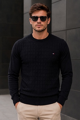 Мужской джемпер logo-embroidered - Black 