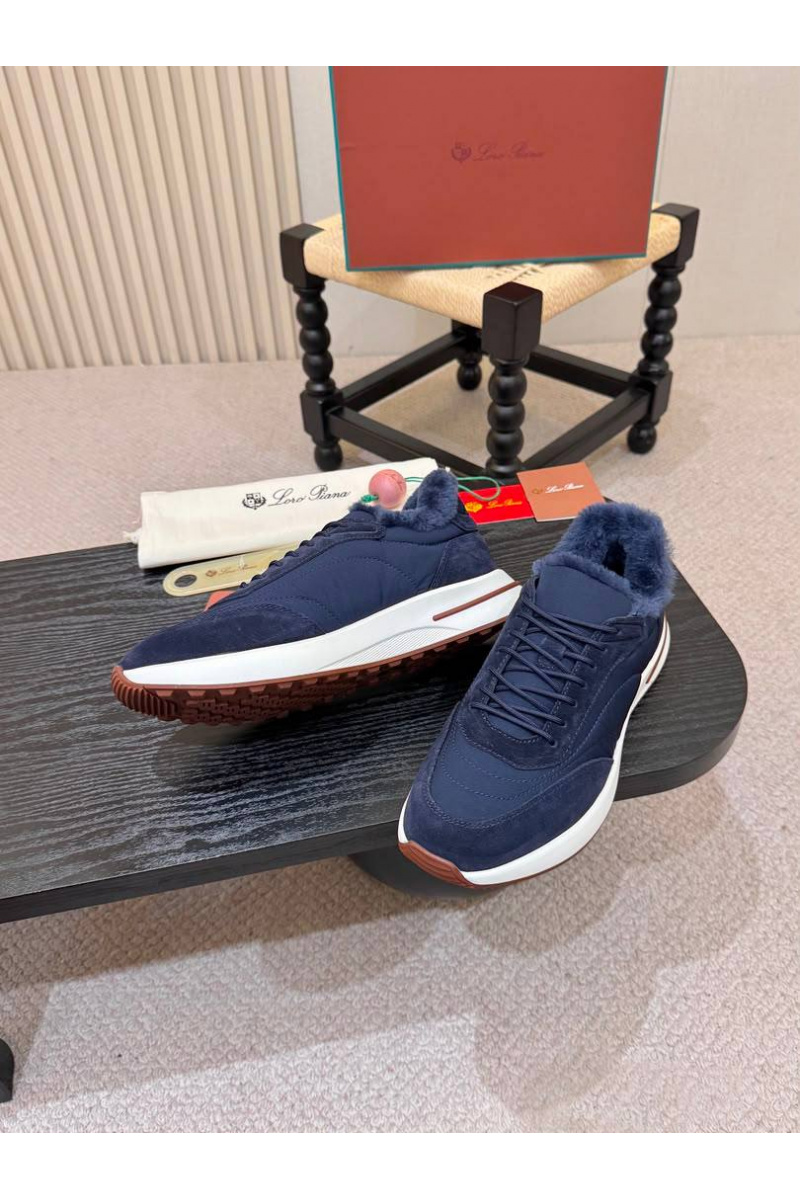 Loro Piana Кроссовки с мехом Week End Walk Evo premium