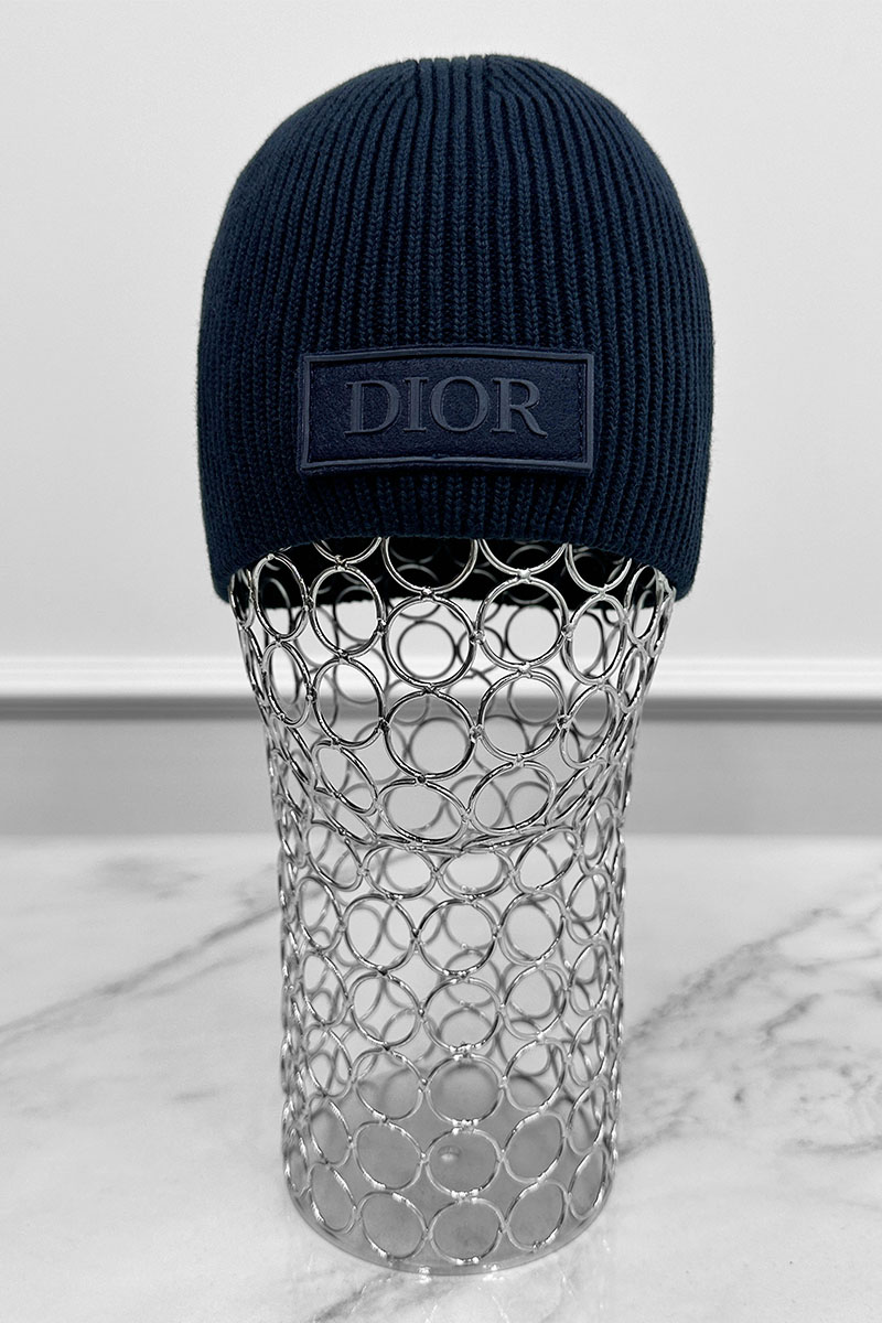 Dior Мужская шапка тёмно-синего цвета
