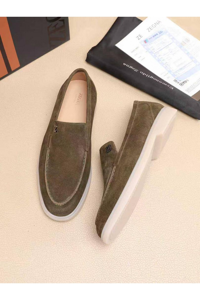 Zegna Мужские замшевые лоферы