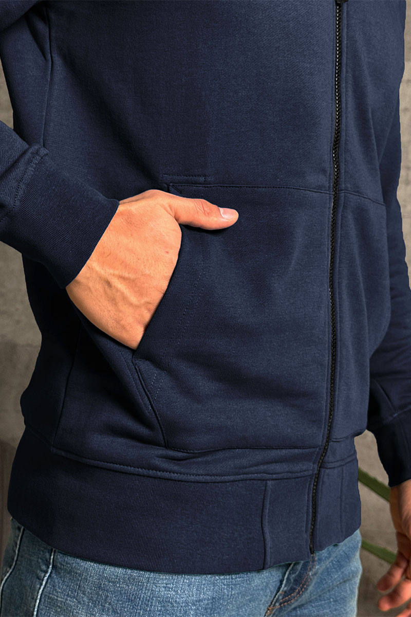 Stone Island Кофта тёмно-синего цвета Zip-Up Compass-patch