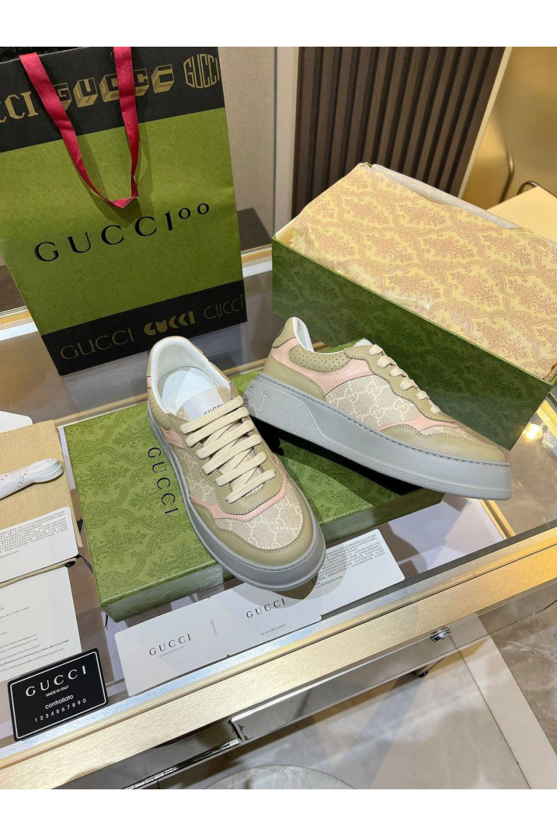 Gucci Женские кроссовки Chunky B Premium - Beige / Grey