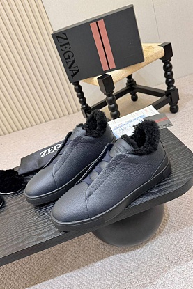 Кроссовки с мехом Triple Stitch high-top