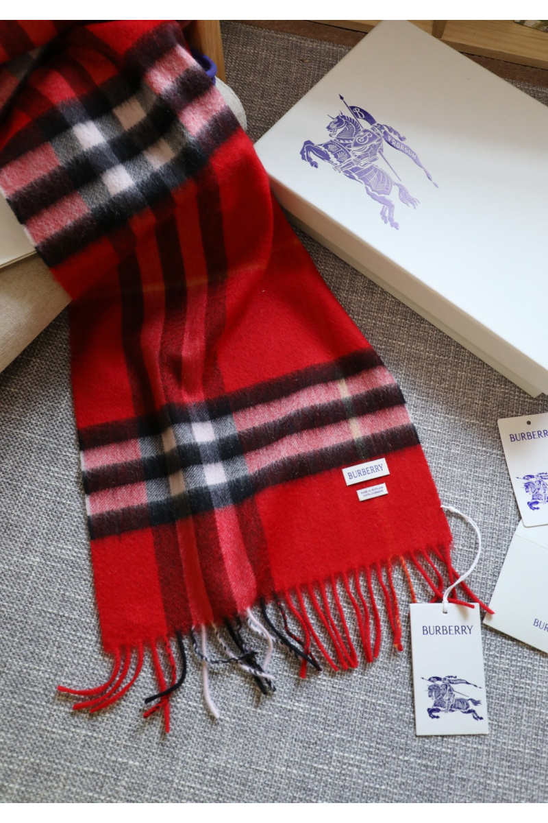 Burberry Шарф two-tone Check premium 168x30 см - Red