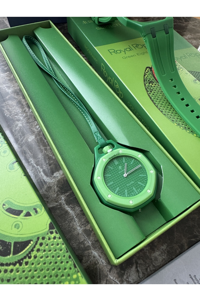 Designer Clothing Часы Audemars Piguet × Swatch Royal Pop Green Eight premium