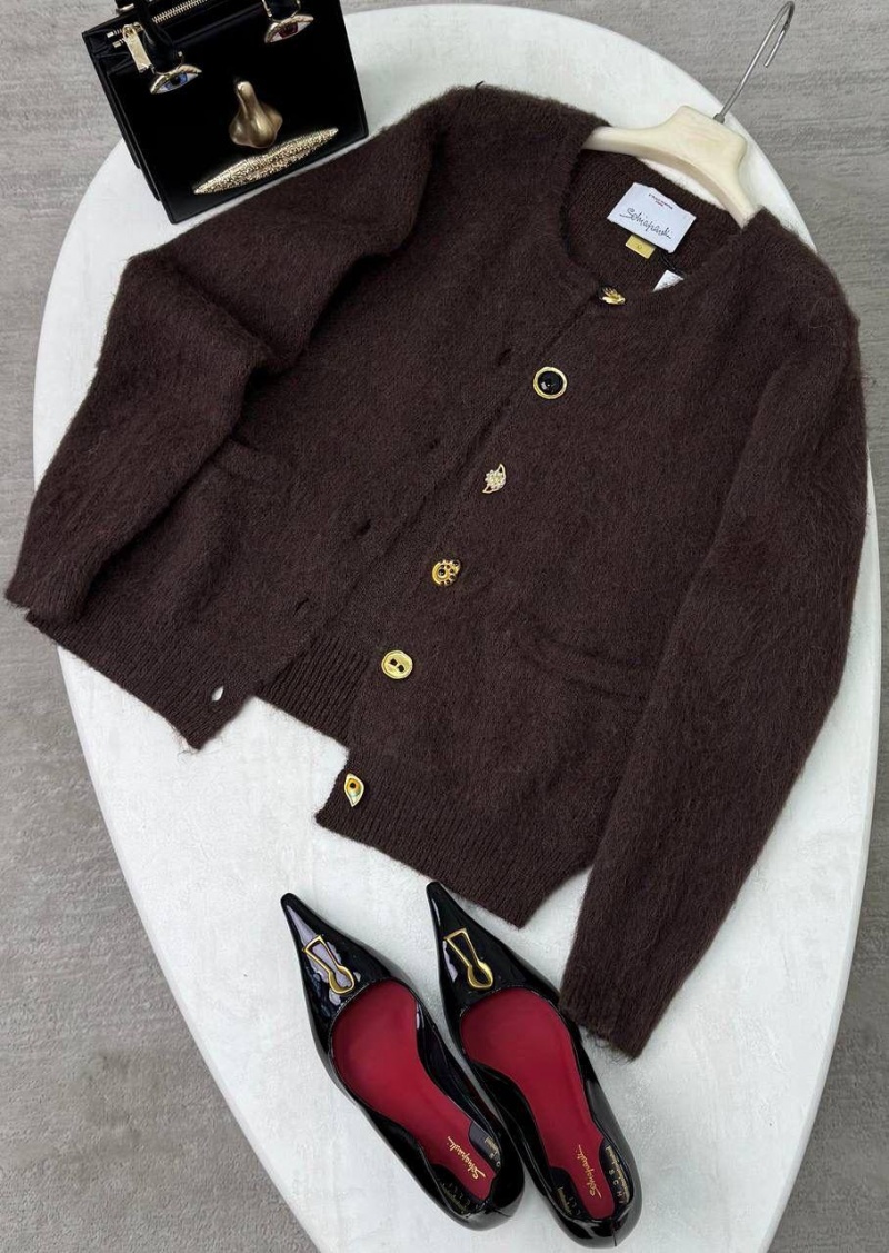 Schiaparelli Женский кардиган коричневого цвета premium