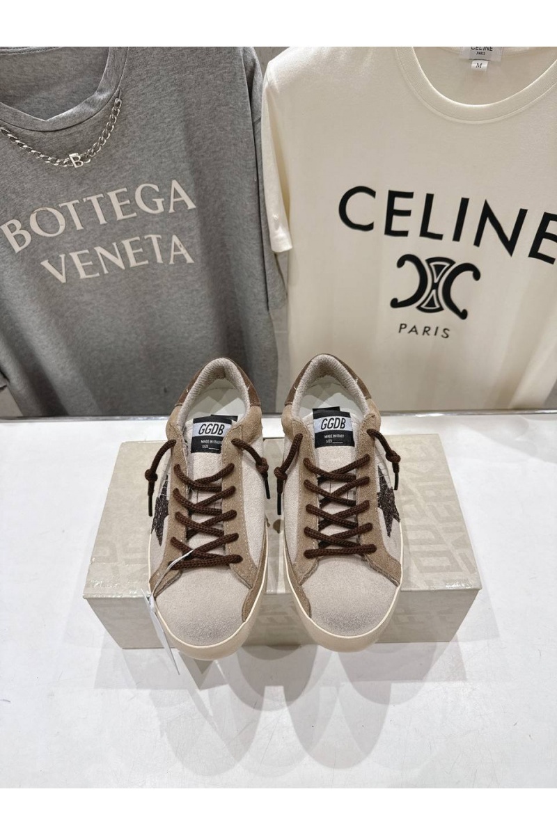 Designer Clothing Женские кожаные кроссовки Golden Goose Super Star premium
