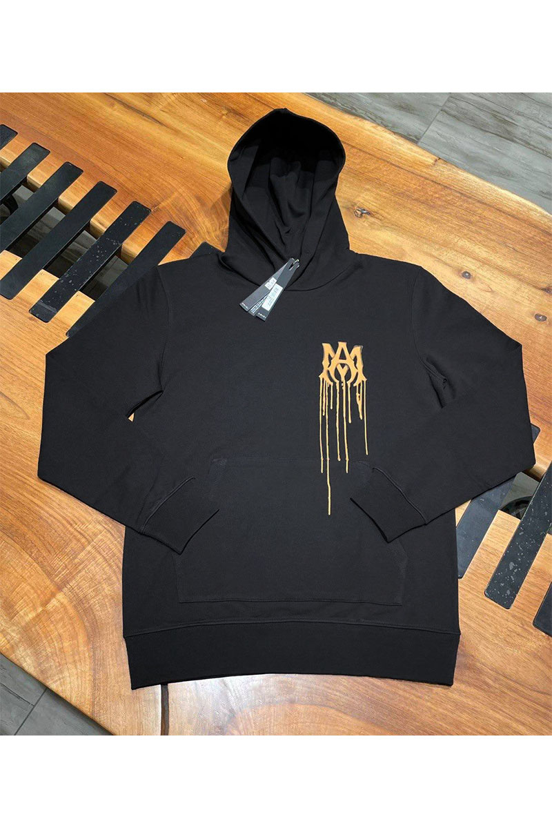 Amiri Мужское худи чёрного цвета logo-print