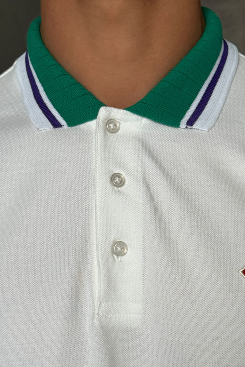 Casablanca Поло белого цвета logo-emblem