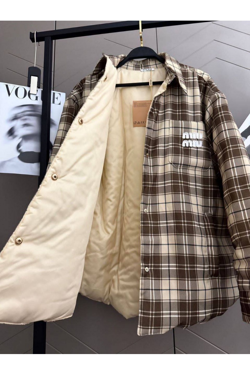 MIU MIU Женская куртка в клетку premium