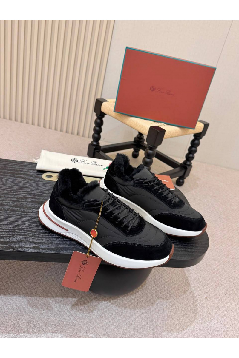 Loro Piana Кроссовки с мехом Week End Walk Evo premium