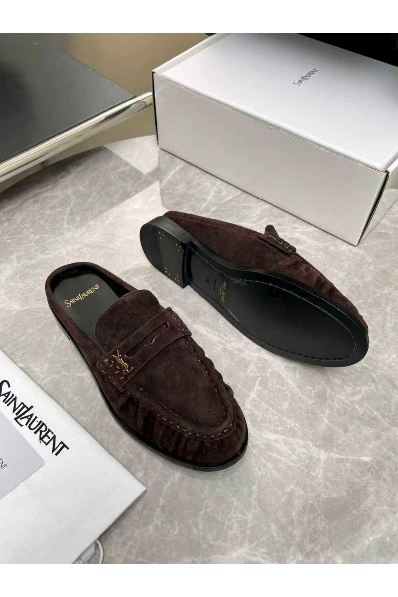 Yves Saint Laurent Женские замшевые мюли premium