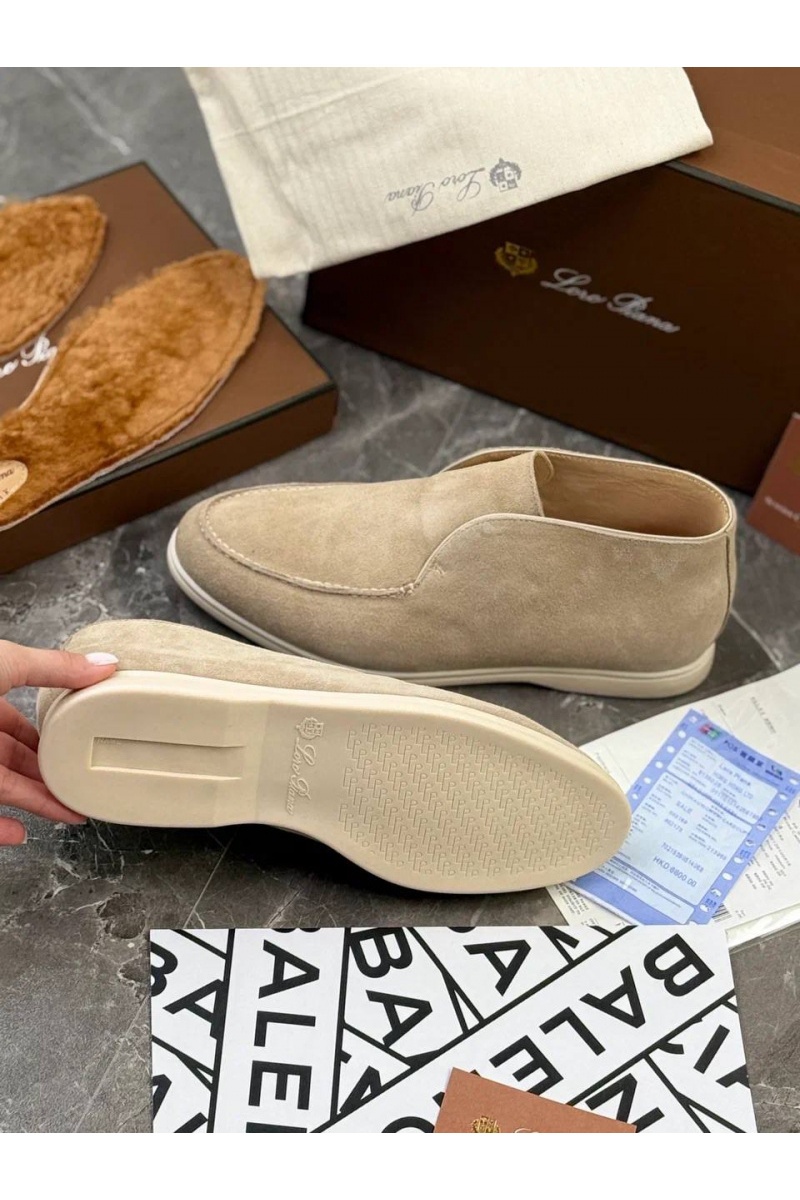 Loro Piana Мужские лоферы с меховой стелькой 