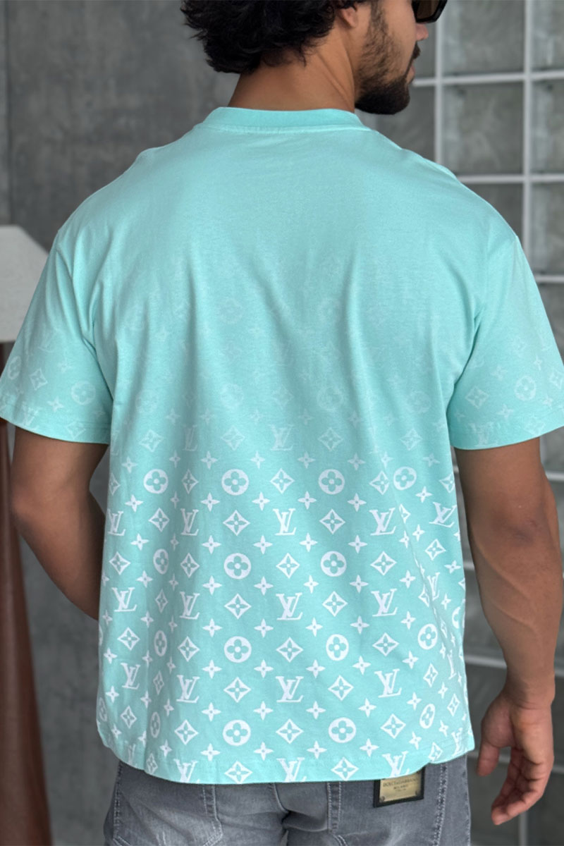 Lоuis Vuittоn Футболка бирюзового цвета Monogram Gradient
