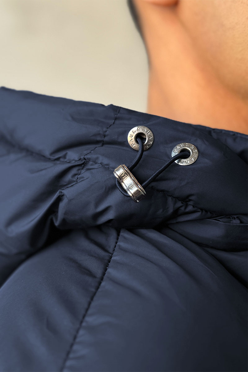 Paul & Shark Тёмно-синяя куртка с вязаными рукавами