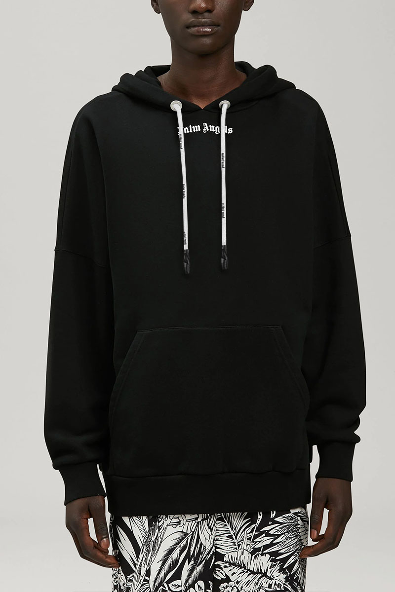 Palm Angels Мужское худи чёрного цвета logo-print