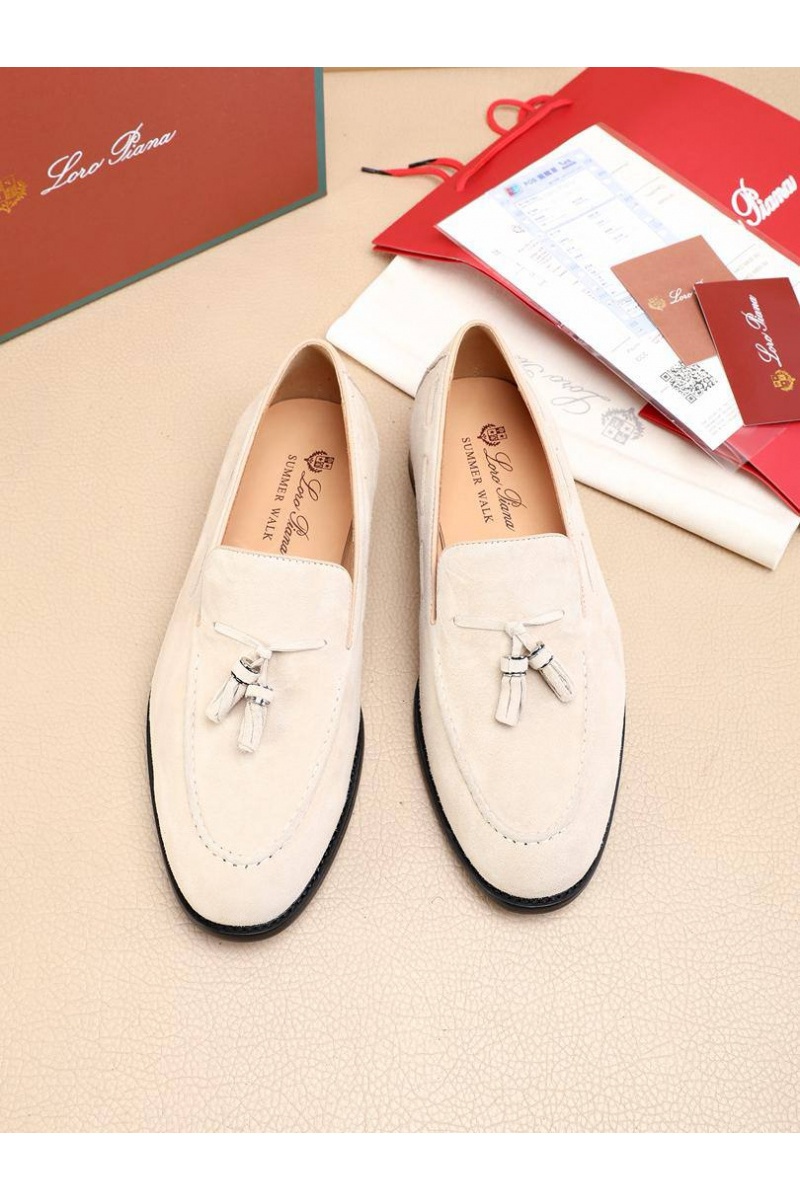 Loro Piana Замшевые лоферы tassel - Beige