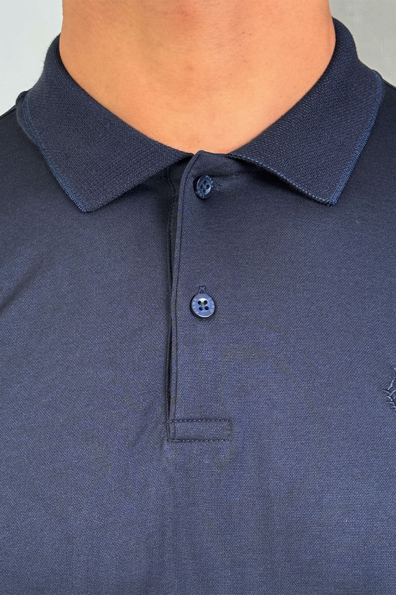 Loro Piana Мужское поло синего цвета