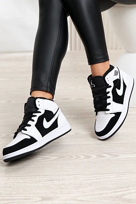 Женские кроссовки Dunk High - White / Black