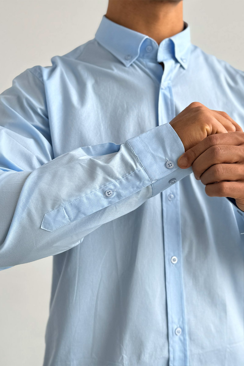 Paul & Shark Рубашка голубого цвета logo-embroidered
