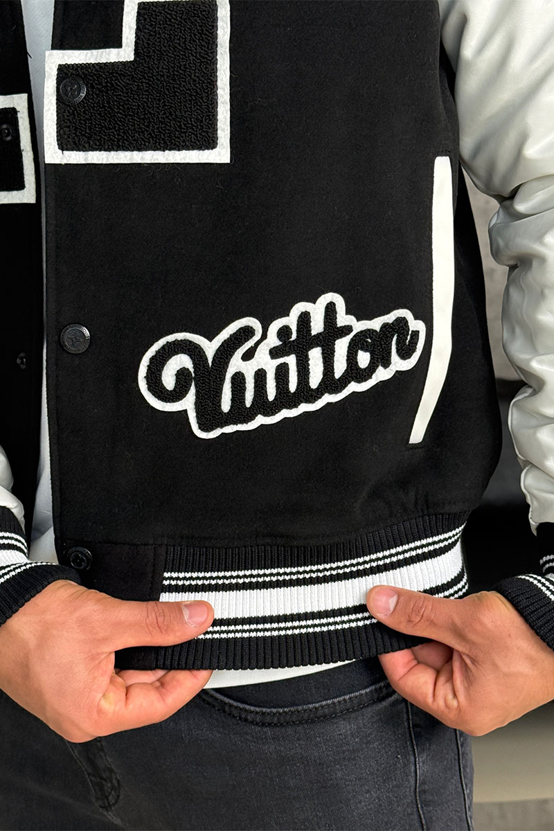 Lоuis Vuittоn Мужской чёрный бомбер Baseball multi-patch