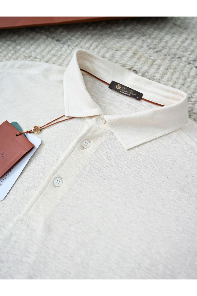Loro Piana Мужское бежевое поло premium