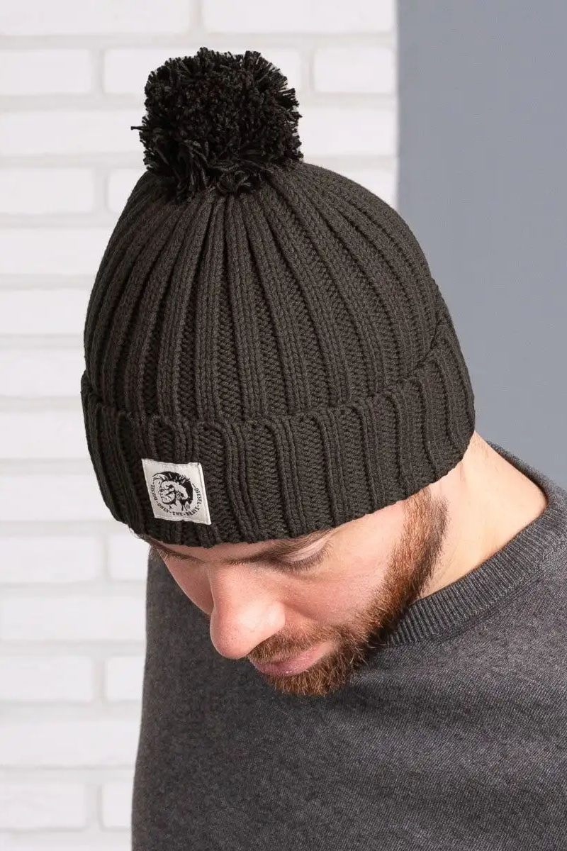 Diesel Шапка logo-patch - Khaki