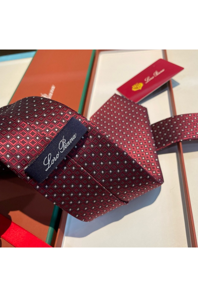 Loro Piana Галстук geometric logo-print premium - Burgundy