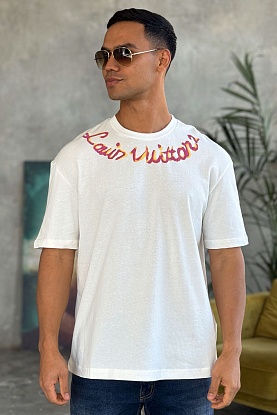 Мужская оверсайз футболка белого цвета