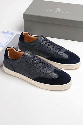 Комбинированные кроссовки logo-print - Navy