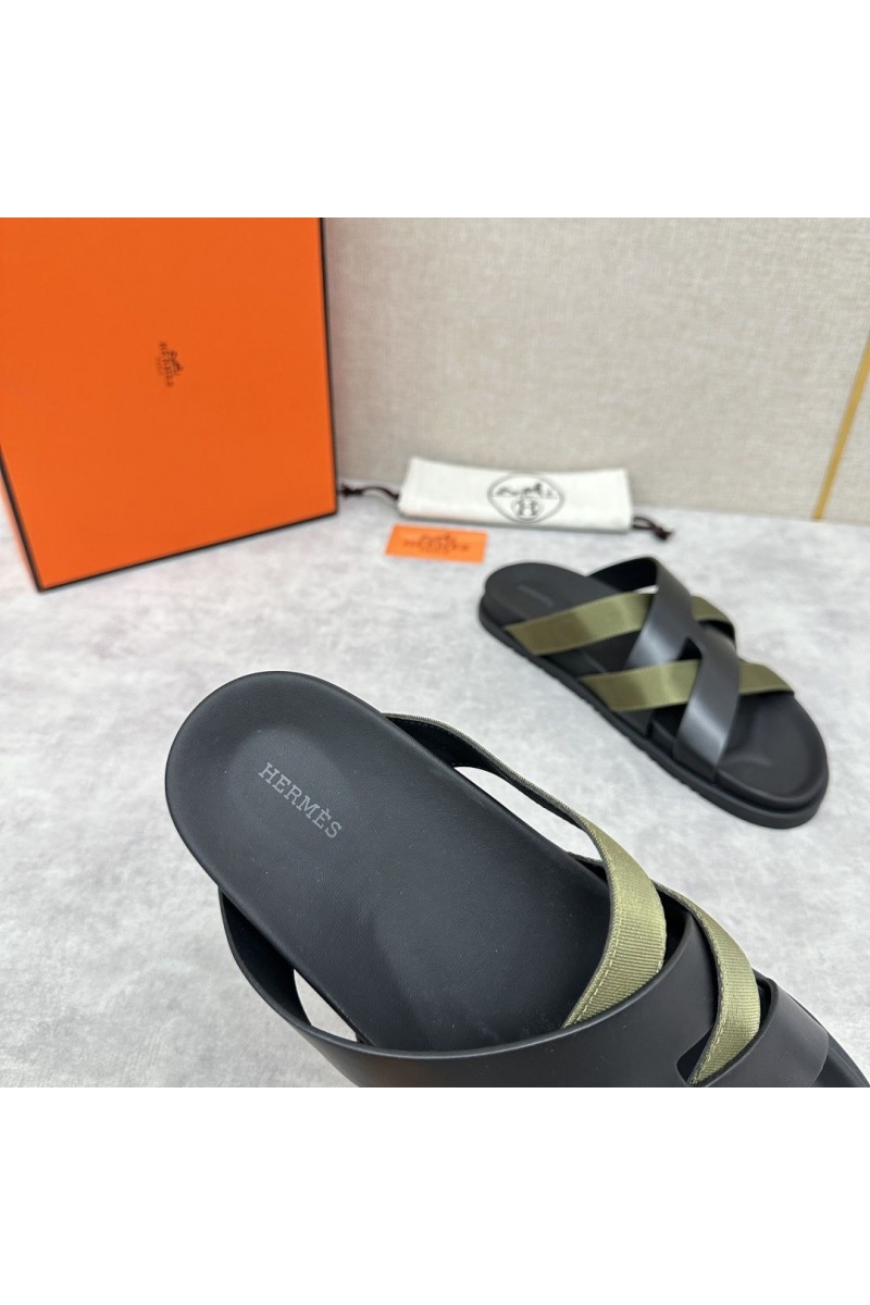 Hermes Мужские шлёпанцы Kazimir - Black / Khaki