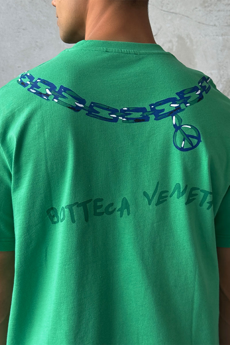 BV Оверсайз футболка chain print - Green