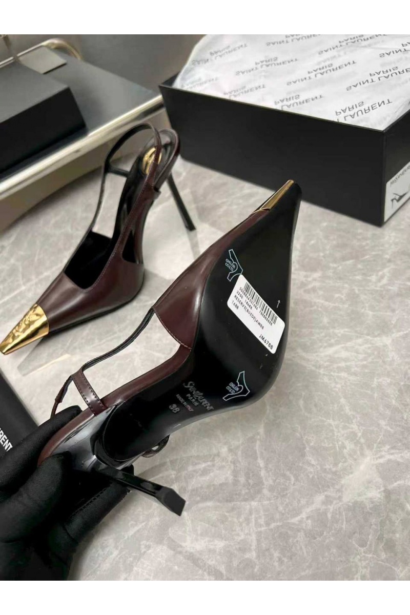 Yves Saint Laurent Женские кожаные туфли premium