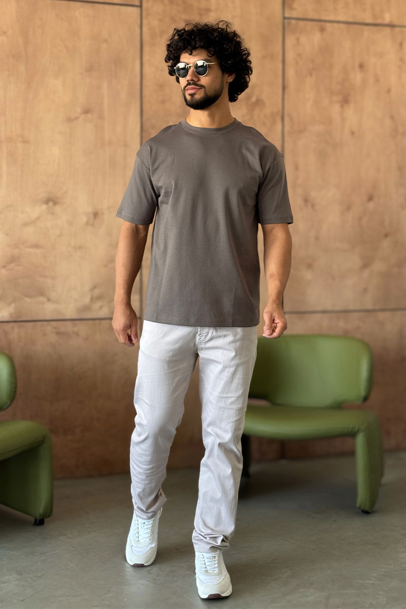 Y-3 Yohji Yamamoto Мужская серая футболка 