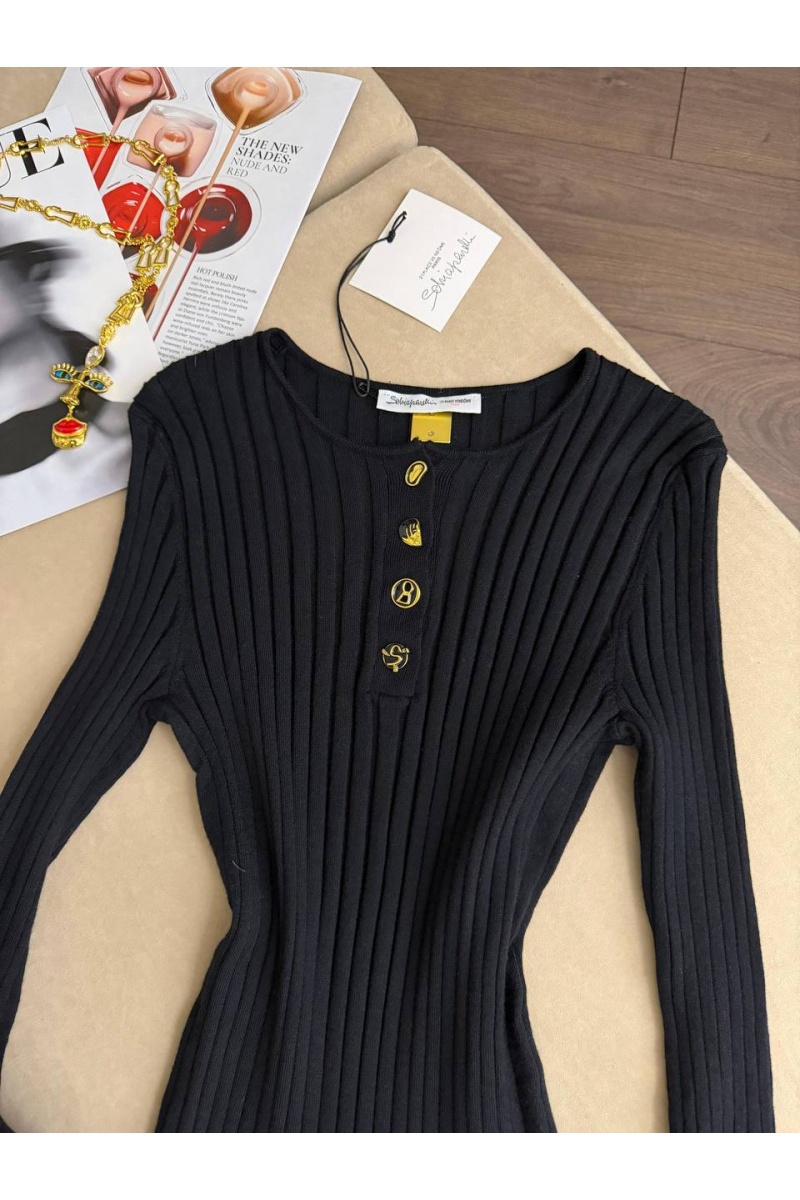 Schiaparelli Женский трикотажный лонгслив  premium - Black
