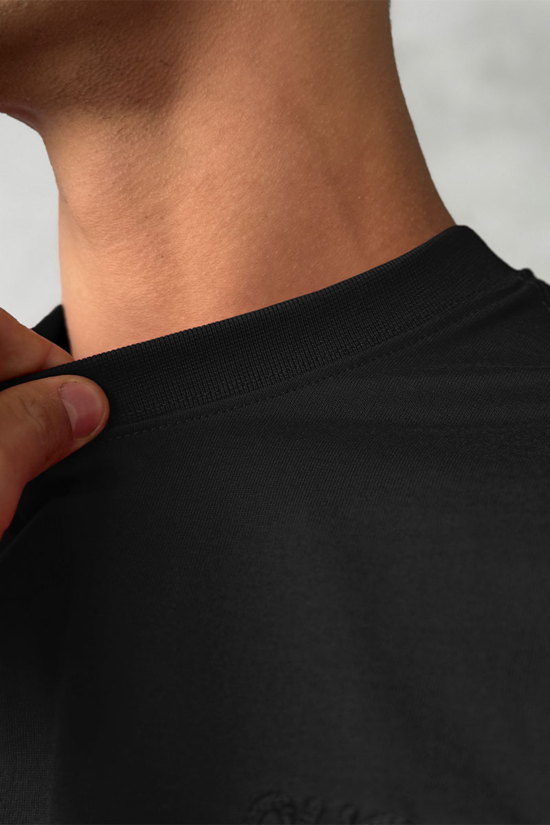 Gucci Мужская чёрная футболка logo-embroidered 