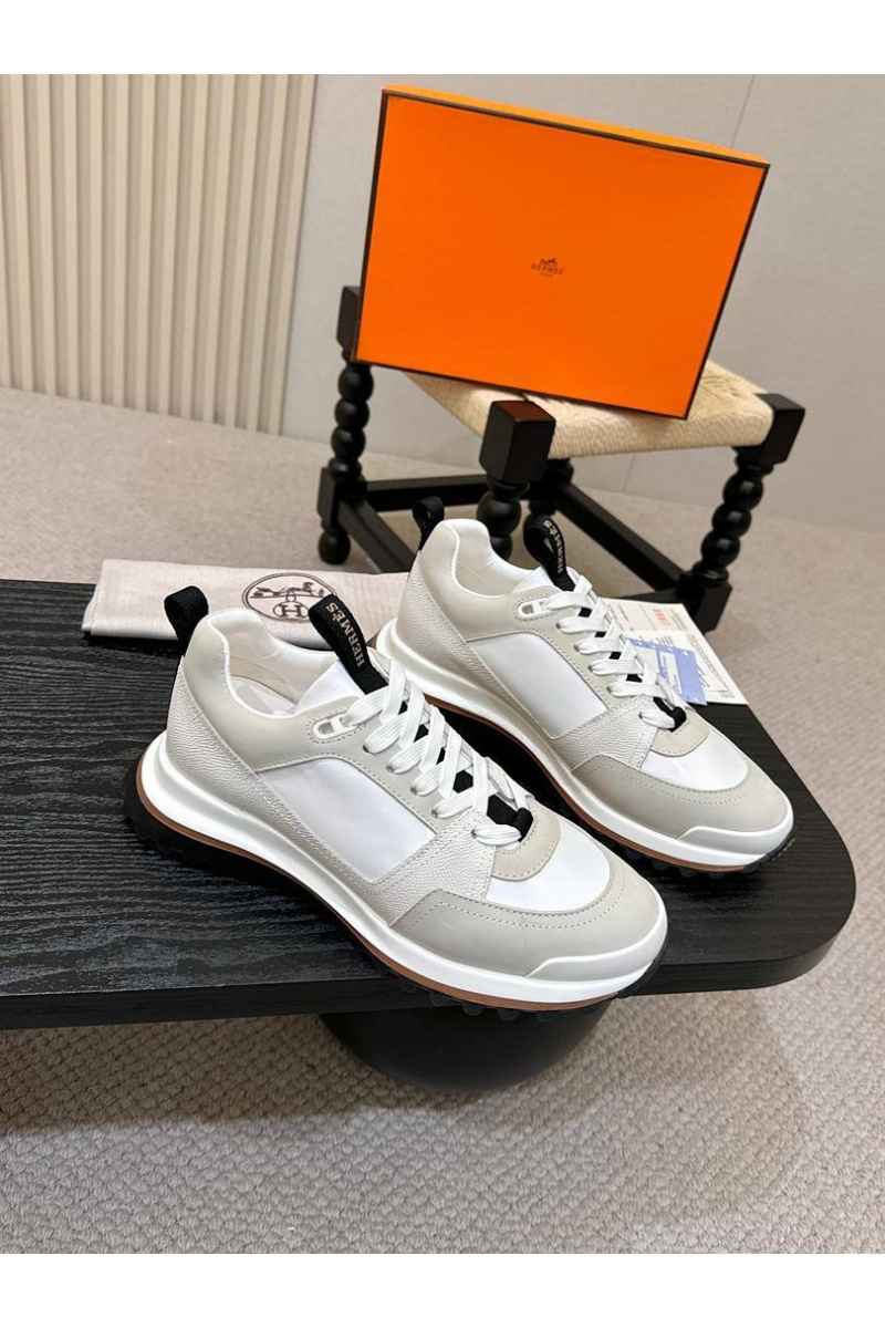 Hermes Мужские кроссовки Leader - White