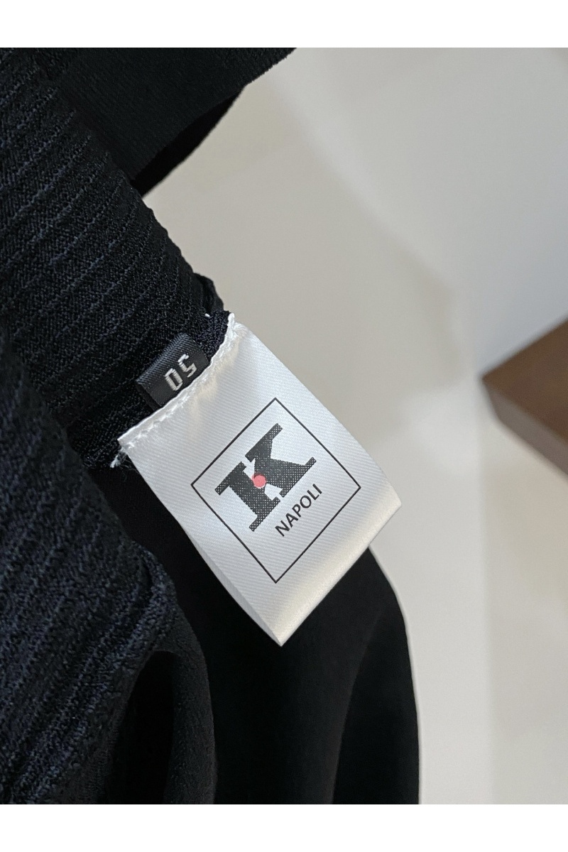 Kiton Мужское чёрное поло premium