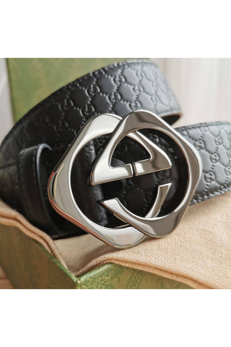 Gucci Кожаный ремень GG Monogram all-over (длина 100 / 105 см)