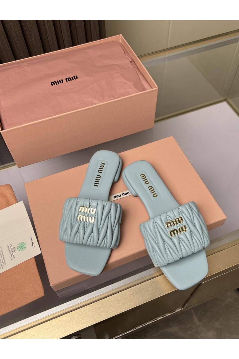 MIU MIU Женские шлёпанцы Premium - Blue